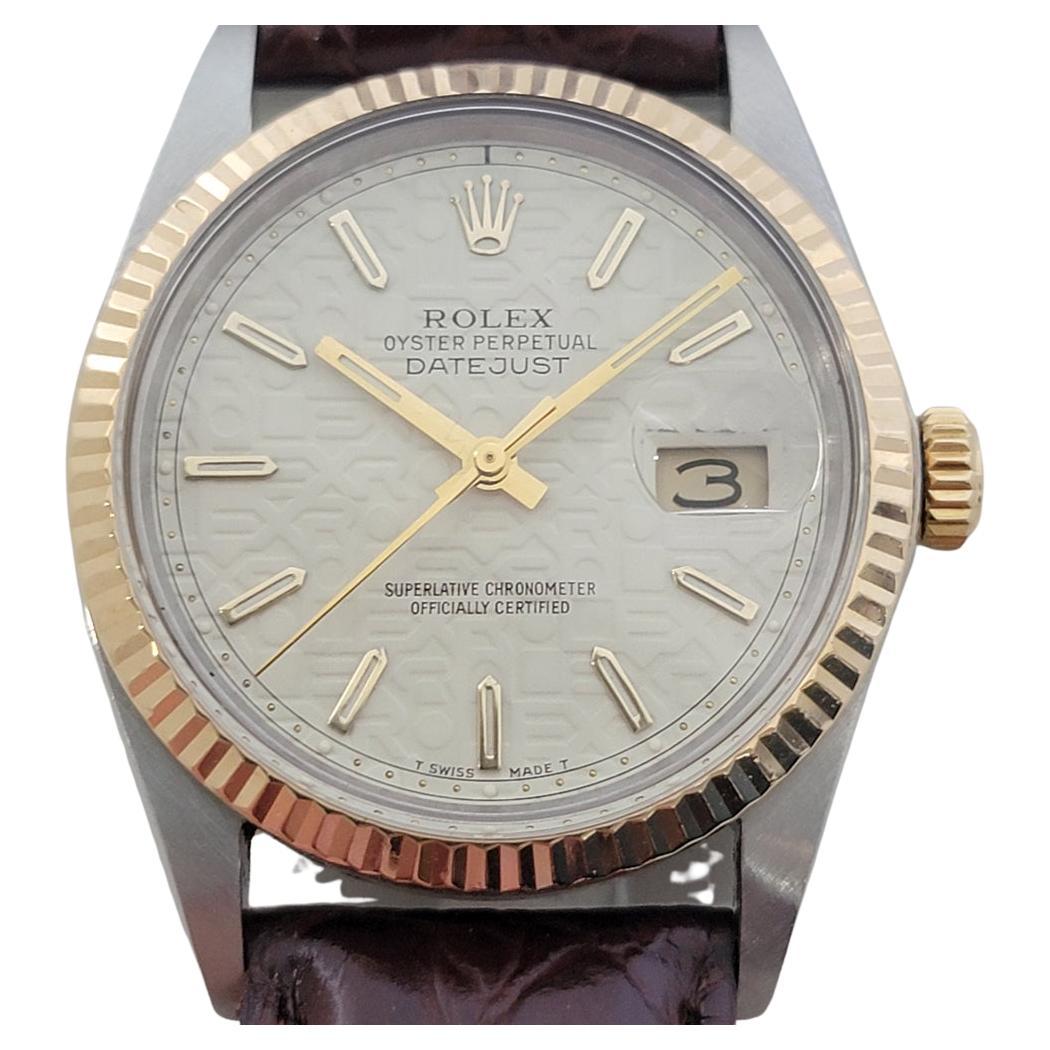 Mens Rolex Oyster 16013 Datejust 36mm 18k SS Computer Dial Automatic 1980s RA524 For Sale