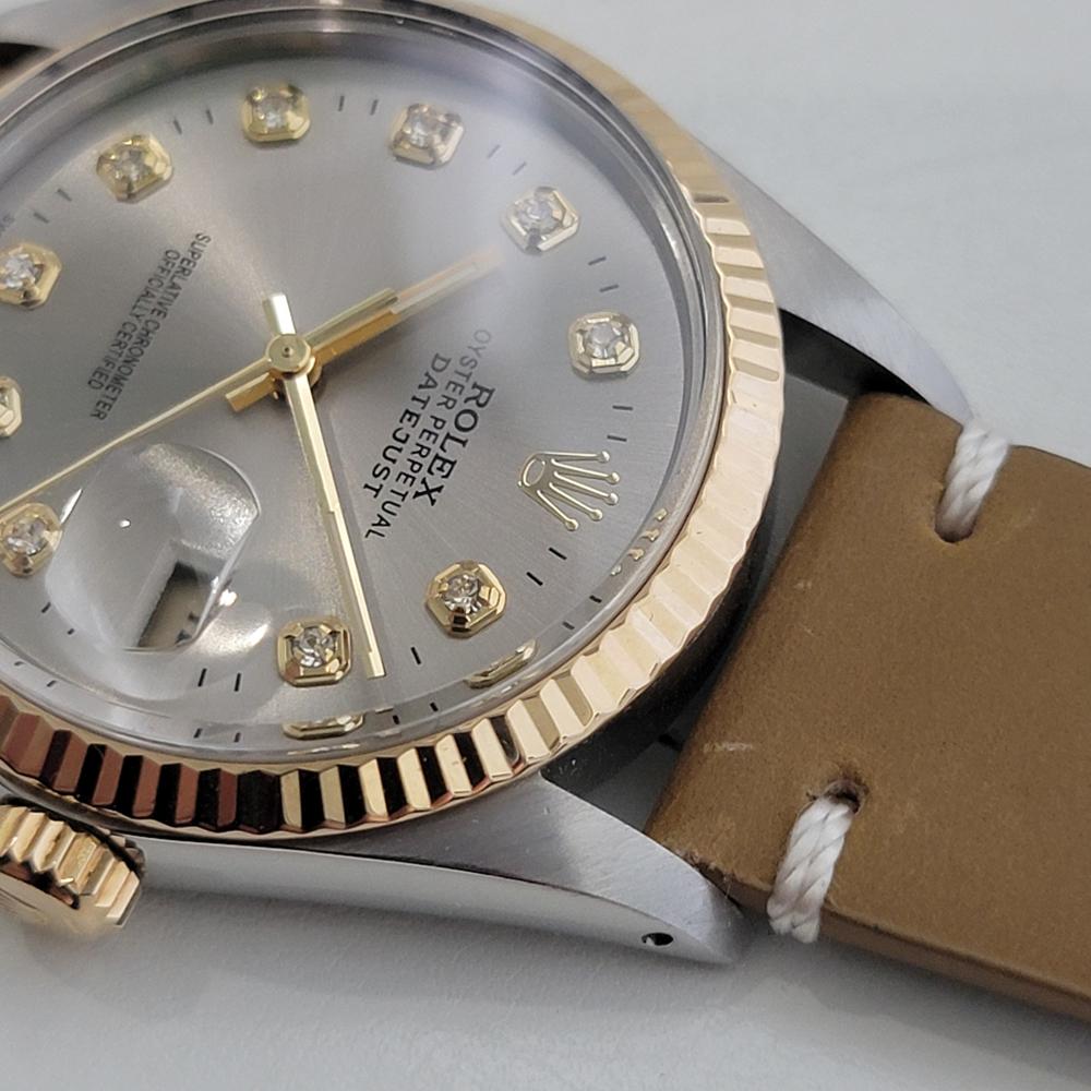 Mens Rolex Oyster 16013 Datejust 36mm 18k SS  Diamond Automatic 1980s RA522B 2
