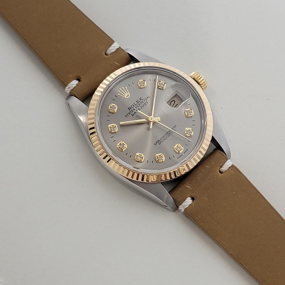 Mens Rolex Oyster 16013 Datejust 36mm 18k SS  Diamond Automatic 1980s RA522B 3