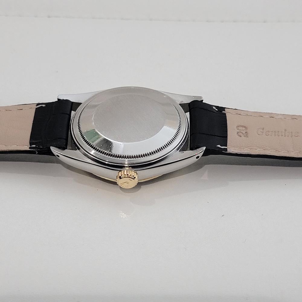 Mens Rolex Oyster 16013 Datejust 36mm 18k SS Linen Dial Automatic 1970s RA526 For Sale 6