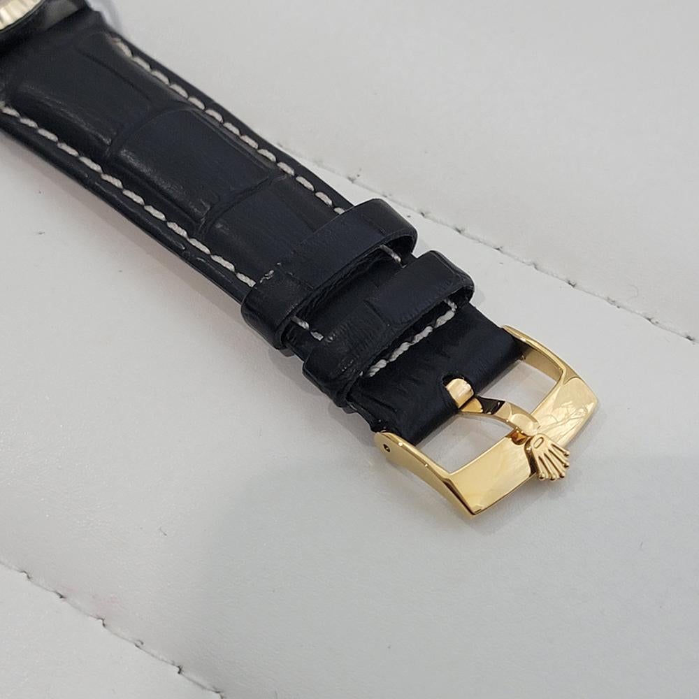 Mens Rolex Oyster 16013 Datejust 36mm 18k SS Linen Dial Automatic 1970s RA526 For Sale 4