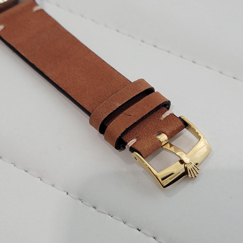 Mens Rolex Oyster 16013 Datejust 36mm 18k SS Linen Dial Automatic 1970s RA526B For Sale 4