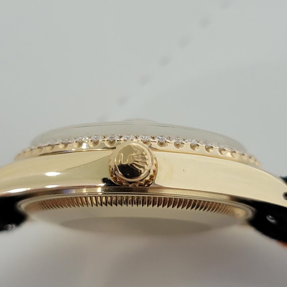 Mens Rolex Oyster Date 1503 14k Solid Gold Diamond Dial Automatic 1970s RA2 4