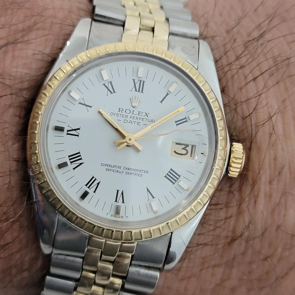 Mens Rolex Oyster Date 1505 18k Gold SS Automatic 1970s w Papers RJC168 5