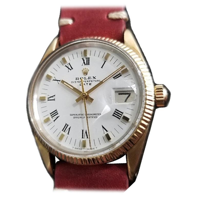 Men’s Rolex Oyster Date 1550 Gold-Capped Automatic, circa 1970s Vintage RA137RED
