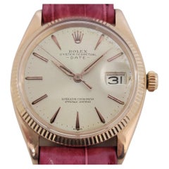 Mens Rolex Oyster Date Ref 1503 18k Rose Gold Automatic 1960s Swiss RJC179