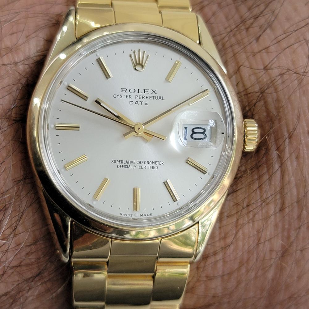 Mens Rolex Oyster Date Ref 1550 Gold Capped Automatic 1970s w Pouch RA158 4