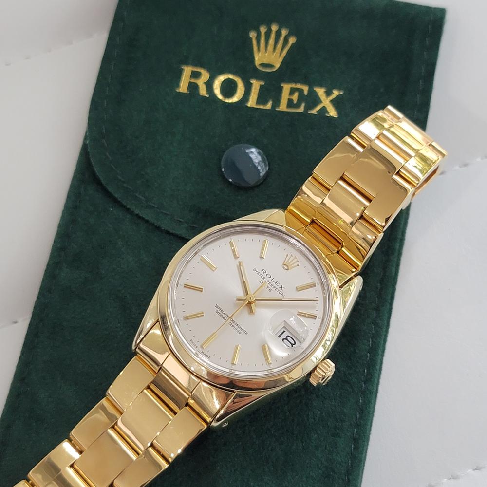 Mens Rolex Oyster Date Ref 1550 Gold Capped Automatic 1970s w Pouch RA158 5