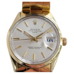 Mens Rolex Oyster Date Ref 1550 Gold Capped Automatic 1970s w Pouch RA158