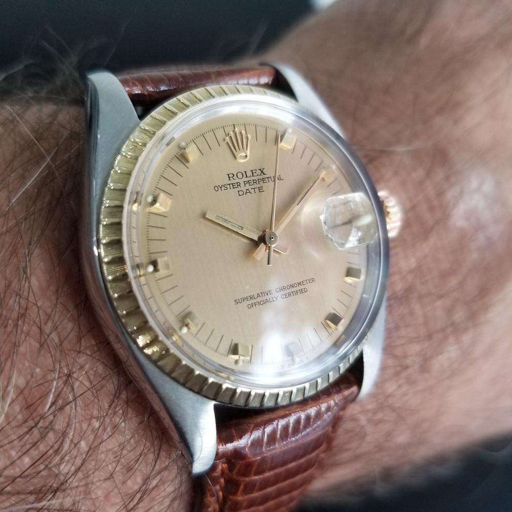 Mens Rolex Oyster Date Ref.1505 14k Gold & SS Automatic c.1970s RA105BRN 7