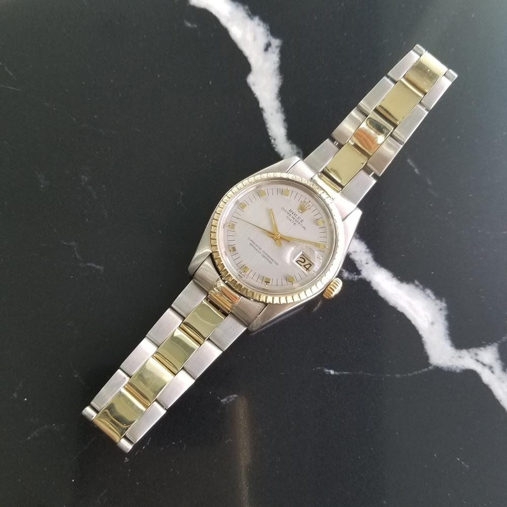 Men's Rolex Oyster Date Ref.1505 14k Gold & SS Automatic c.1970s Swiss RA104 2