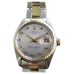 Men's Rolex Oyster Date Ref.1505 14k Gold & SS Automatic c.1970s Swiss RA104