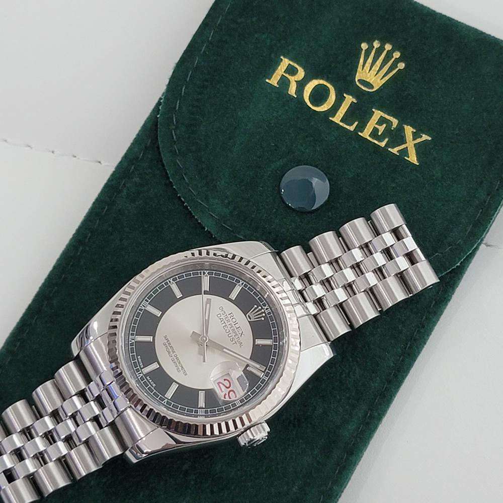 Mens Rolex Oyster Datejust 116234 18k SS Automatic w Pouch 2000s RJC126 8
