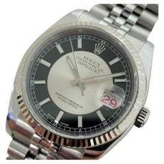 Mens Rolex Oyster Datejust 116234 18k SS Automatic w Pouch 2000s RJC126
