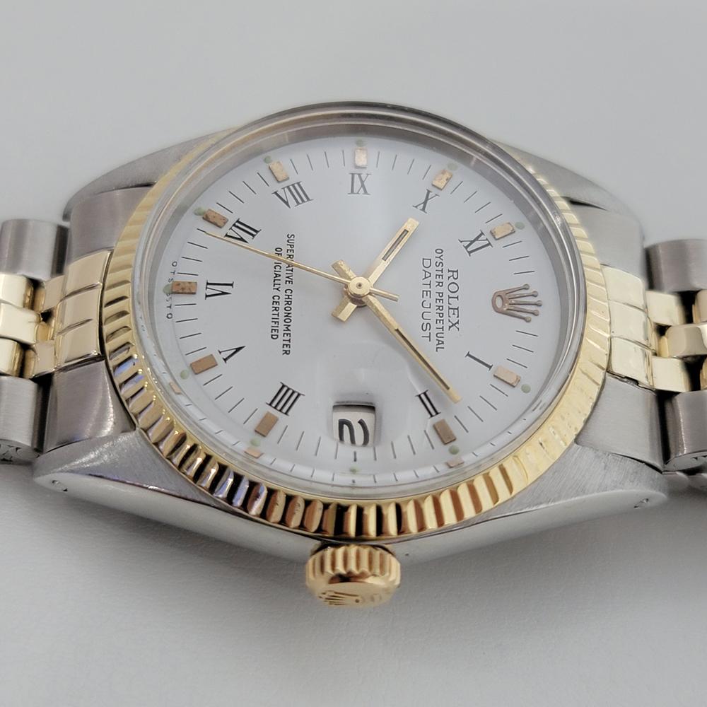 Herren Rolex Oyster Datejust 1600 14k SS Automatik 1960er Jahre Schweizer Vintage RA169 1