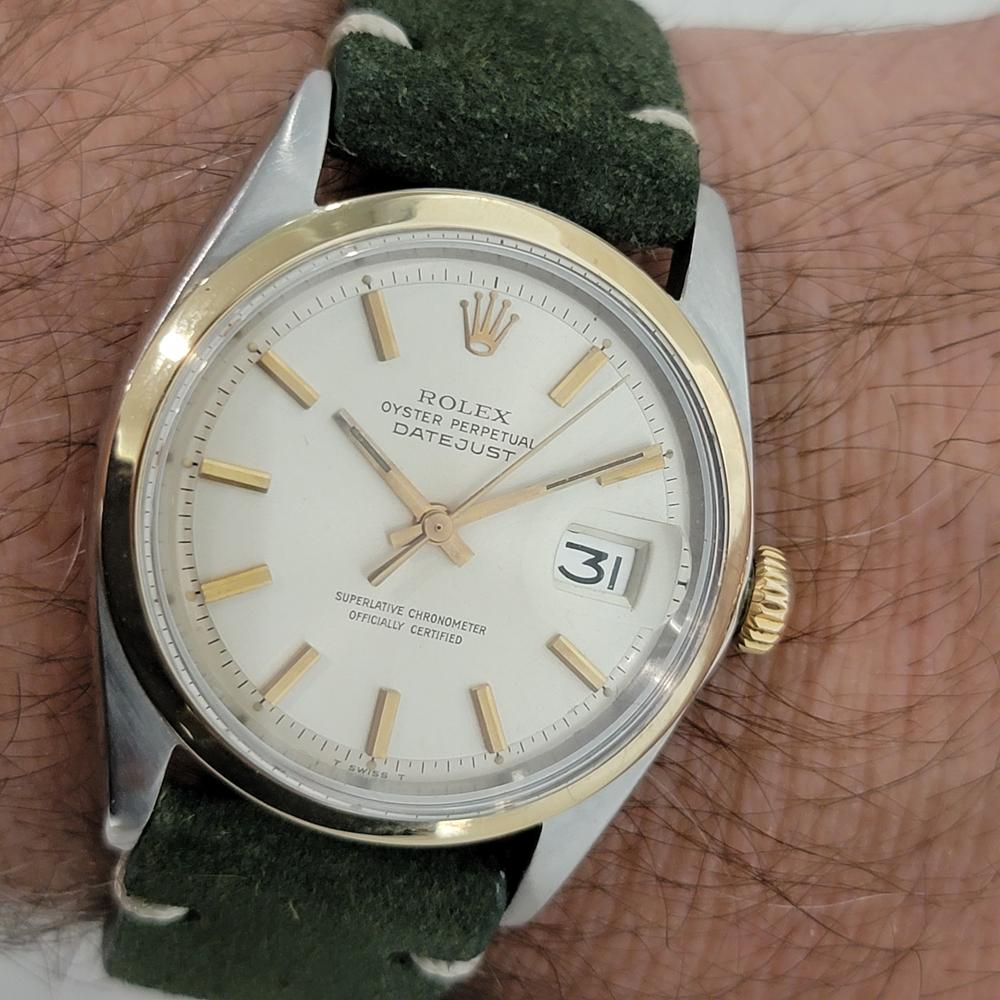 Mens Rolex Oyster Datejust 1600 14k Gold Ss Automatic 1960s Swiss RA325G 9