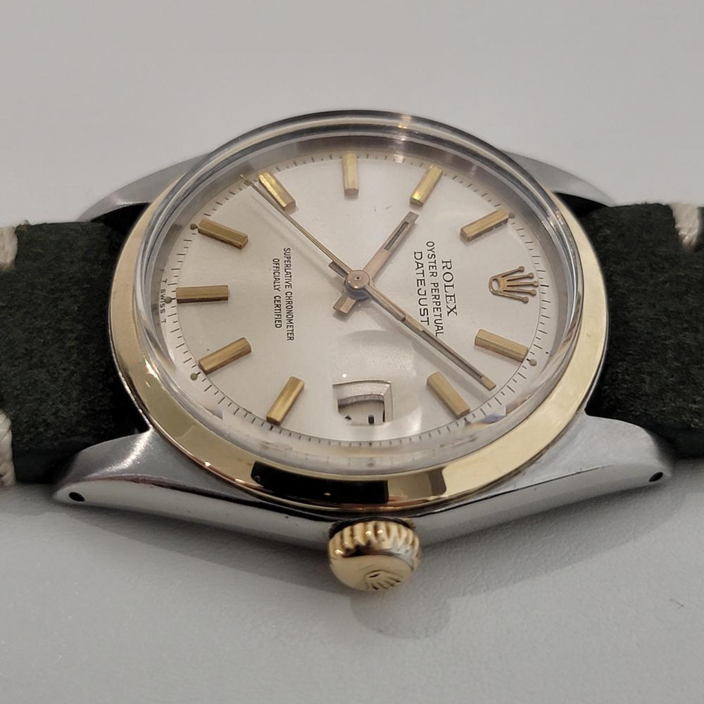 Mens Rolex Oyster Datejust 1600 14k Gold Ss Automatic 1960s Swiss RA325G 1