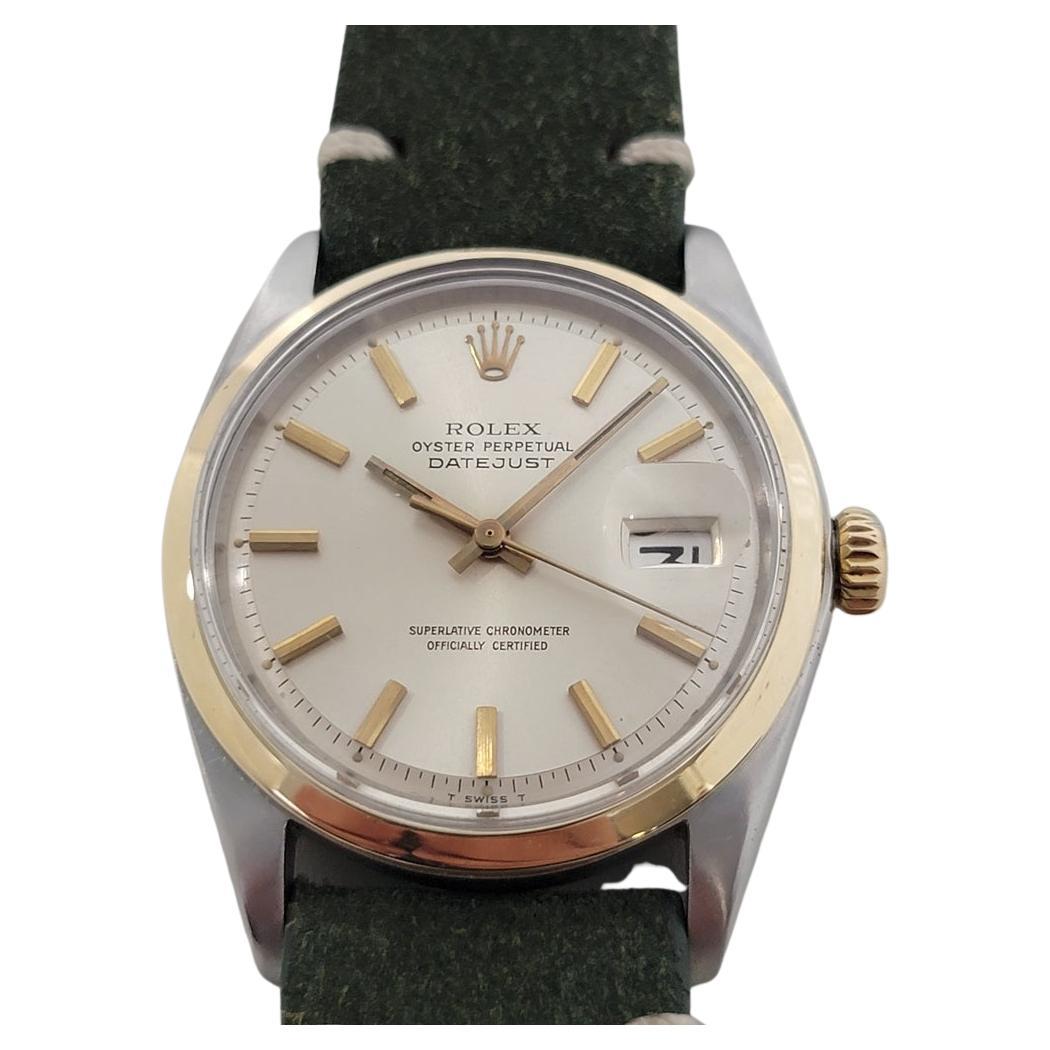 Mens Rolex Oyster Datejust 1600 14k Gold Ss Automatic 1960s Swiss RA325G
