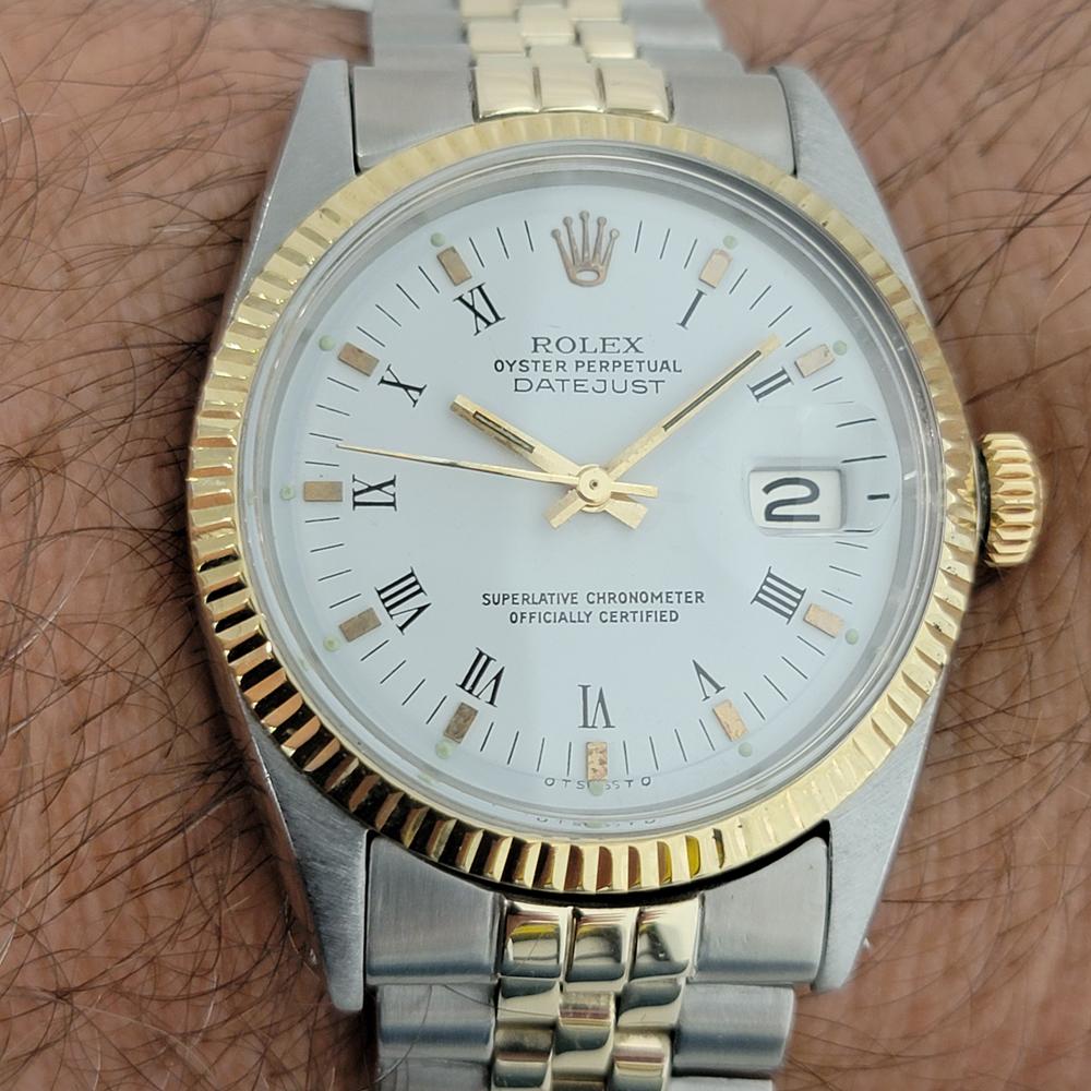 Mens Rolex Oyster Datejust 1600 14k SS Automatic 1960s Vintage Swiss RA169 6