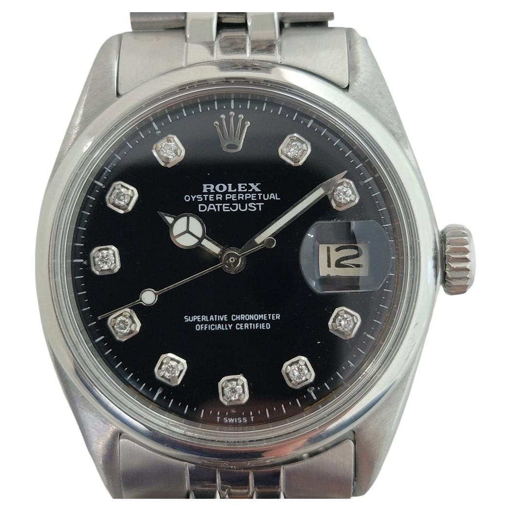 Mens Rolex Oyster Datejust 1600 Automatic Diamond Dial 1960s Swiss RA233  For Sale at 1stDibs | rolex datejust 1600, 1960 rolex datejust, rolex 1600  datejust