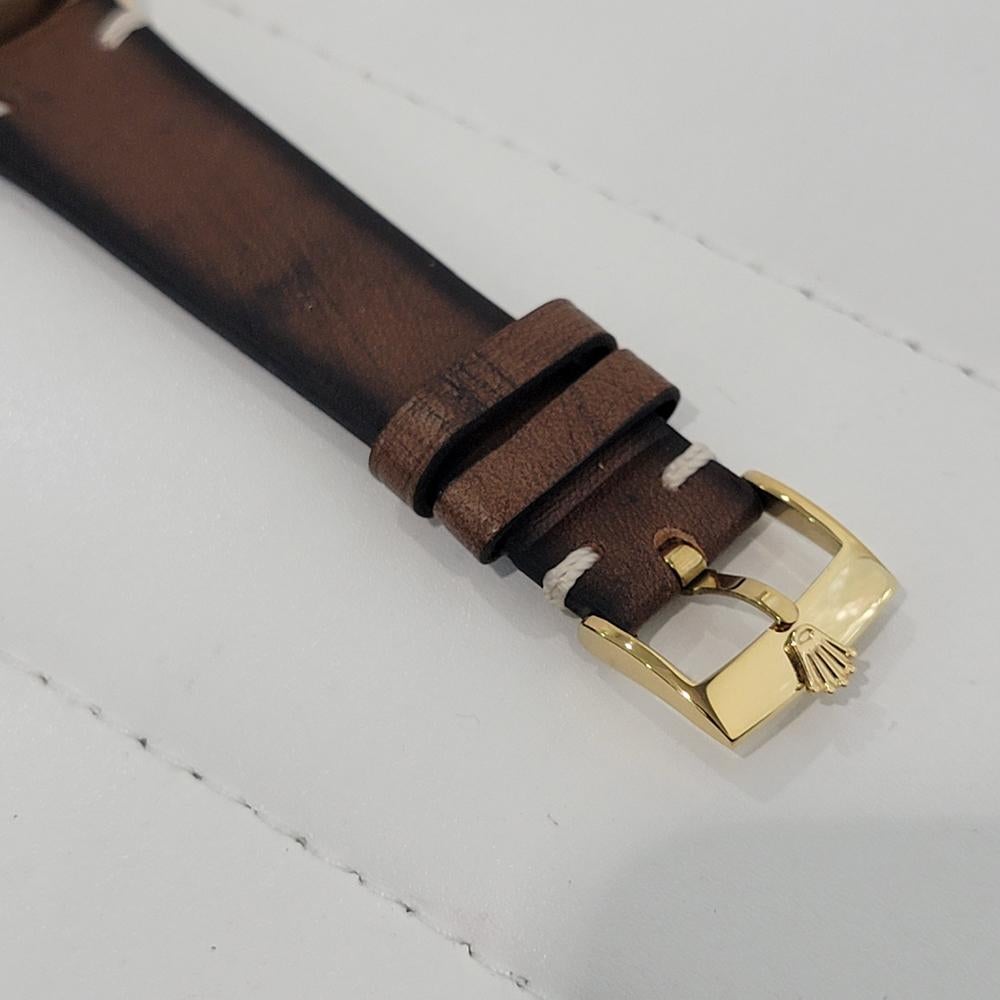 Mens Rolex Oyster Datejust 1601 14k Gold Automatic Diamond Bezel 1960s RA412 For Sale 4