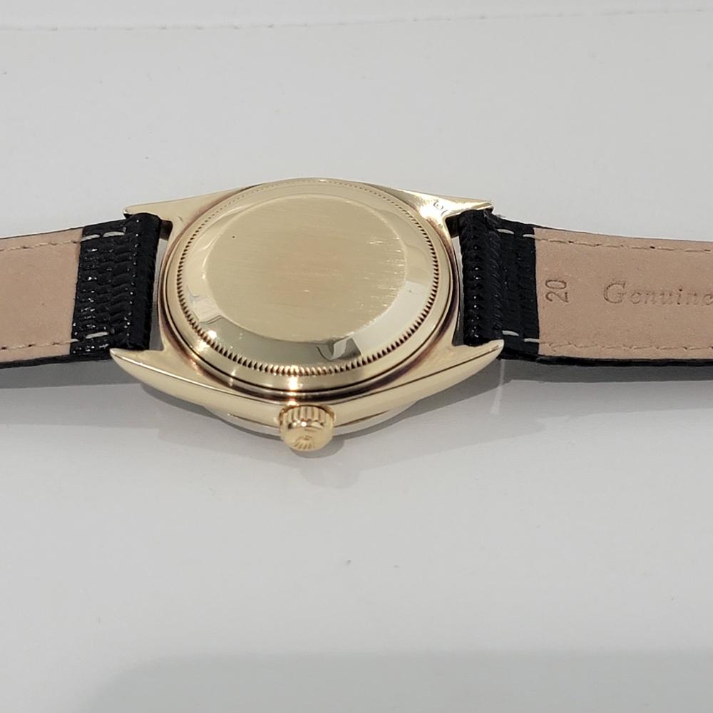 Mens Rolex Oyster Datejust 1601 14k Gold Diamond Dial Automatic 1960s RA412B For Sale 6
