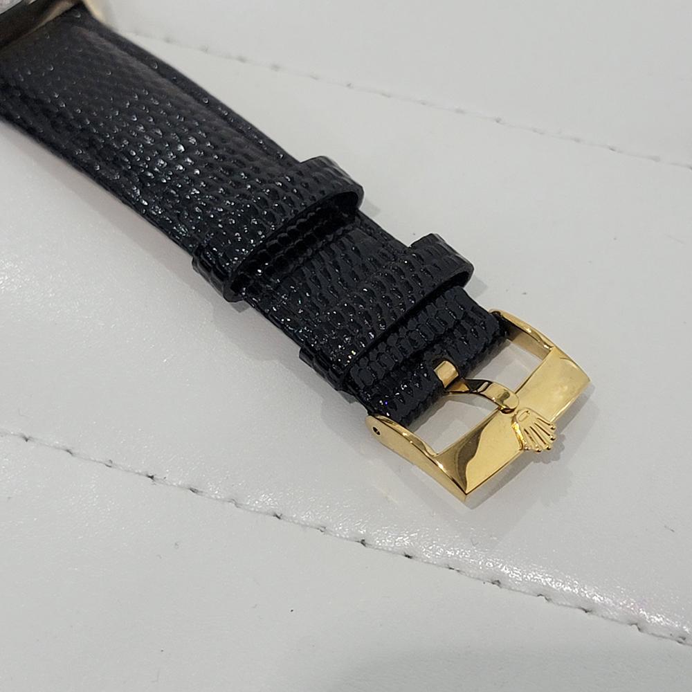 Mens Rolex Oyster Datejust 1601 14k Gold Diamond Dial Automatic 1960s RA412B For Sale 4