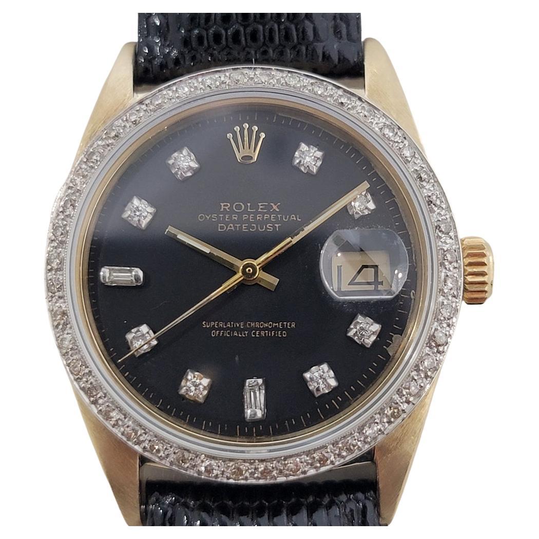 Rolex Oyster Datejust 1601 Oro 14k Quadrante Diamante Automatico 1960s RA412B