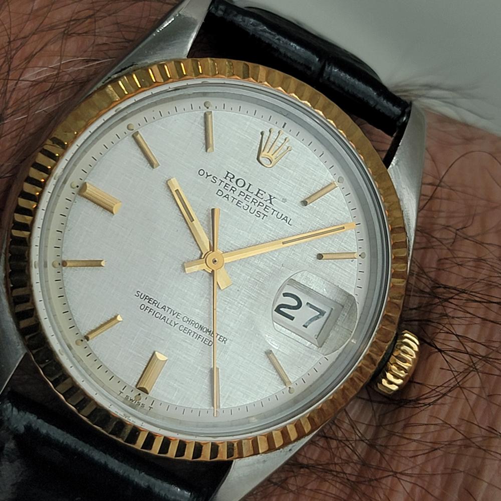 Mens Rolex Oyster Datejust 1601 14k Gold SS Automatic 1970s Vintage RJC178B 9