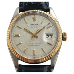 Mens Rolex Oyster Datejust 1601 14k Gold SS Automatic 1970s Vintage RJC178B