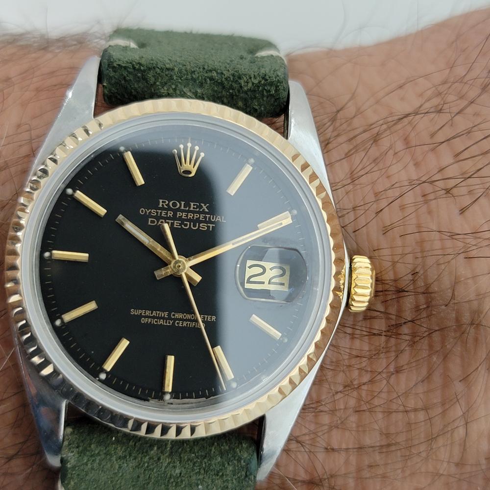 Mens Rolex Oyster Datejust 1601 18k Gold SS Automatic 1960s Vintage Swiss RJC142 For Sale 4