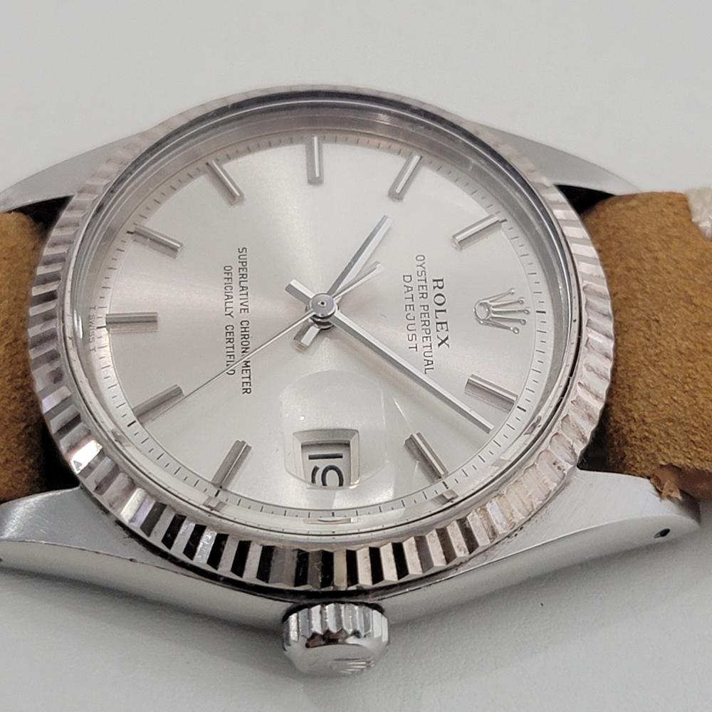 Mens Rolex Oyster Datejust 1601 18k Gold SS Automatic 1970s Vintage RA338T 1