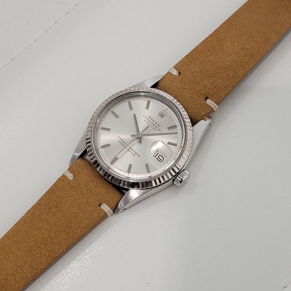 Mens Rolex Oyster Datejust 1601 18k Gold SS Automatic 1970s Vintage RA338T 2