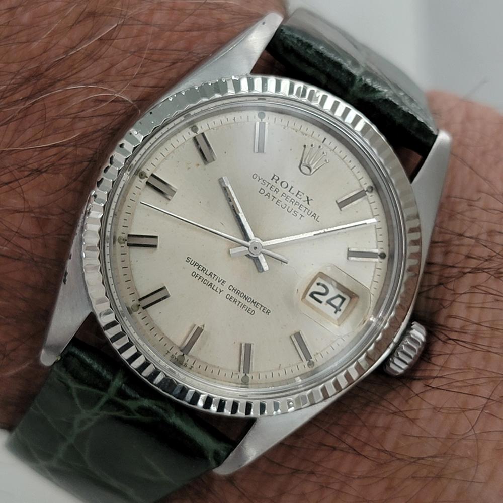 Mens Rolex Oyster Datejust 1601 18k Gold SS Automatic 1970s Vintage RA388 9