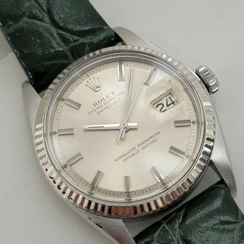 Mens Rolex Oyster Datejust 1601 18k Gold SS Automatic 1970s Vintage RA388 en Excelente Estado en Beverly Hills, CA
