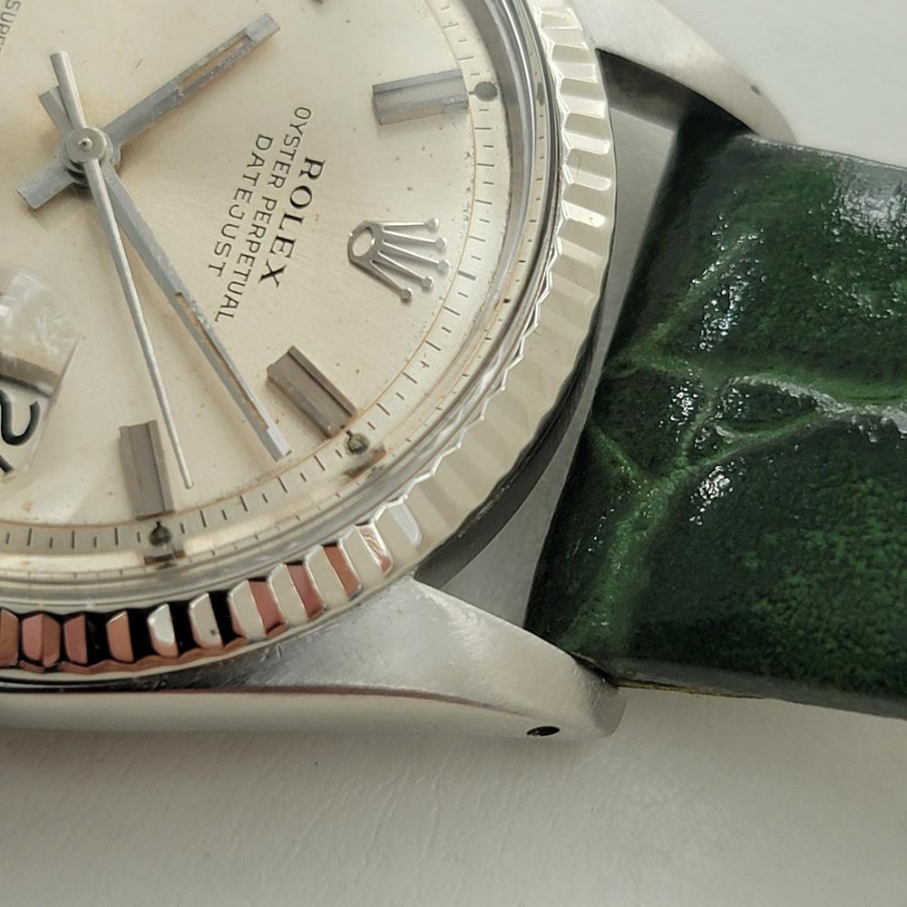 Mens Rolex Oyster Datejust 1601 18k Gold SS Automatic 1970s Vintage RA388 1