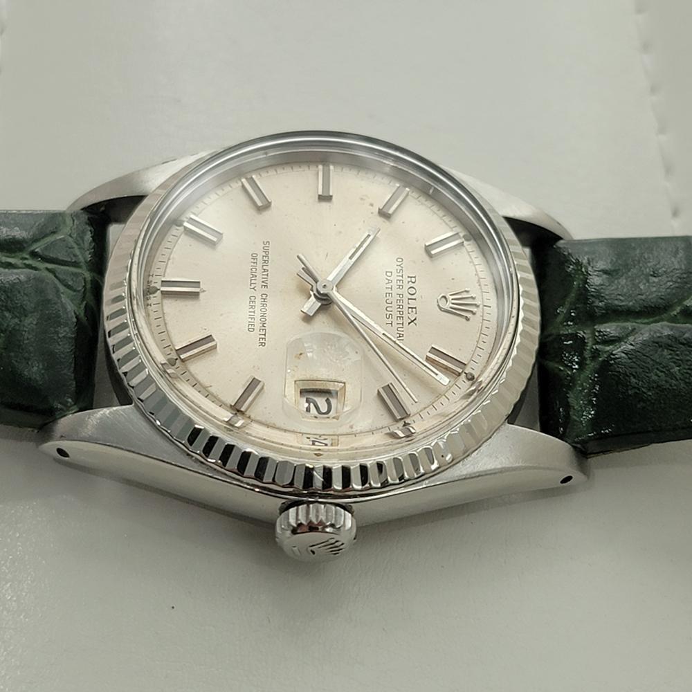 Mens Rolex Oyster Datejust 1601 18k Gold SS Automatic 1970s Vintage RA388 2
