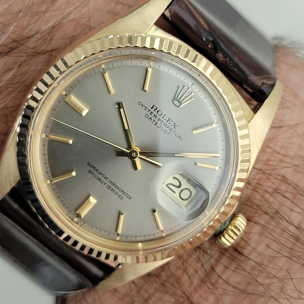 Rolex Oyster Datejust 1601 Uomo Oro massiccio 18k 36m Automatico Anni '70 Svizzero NA139 11