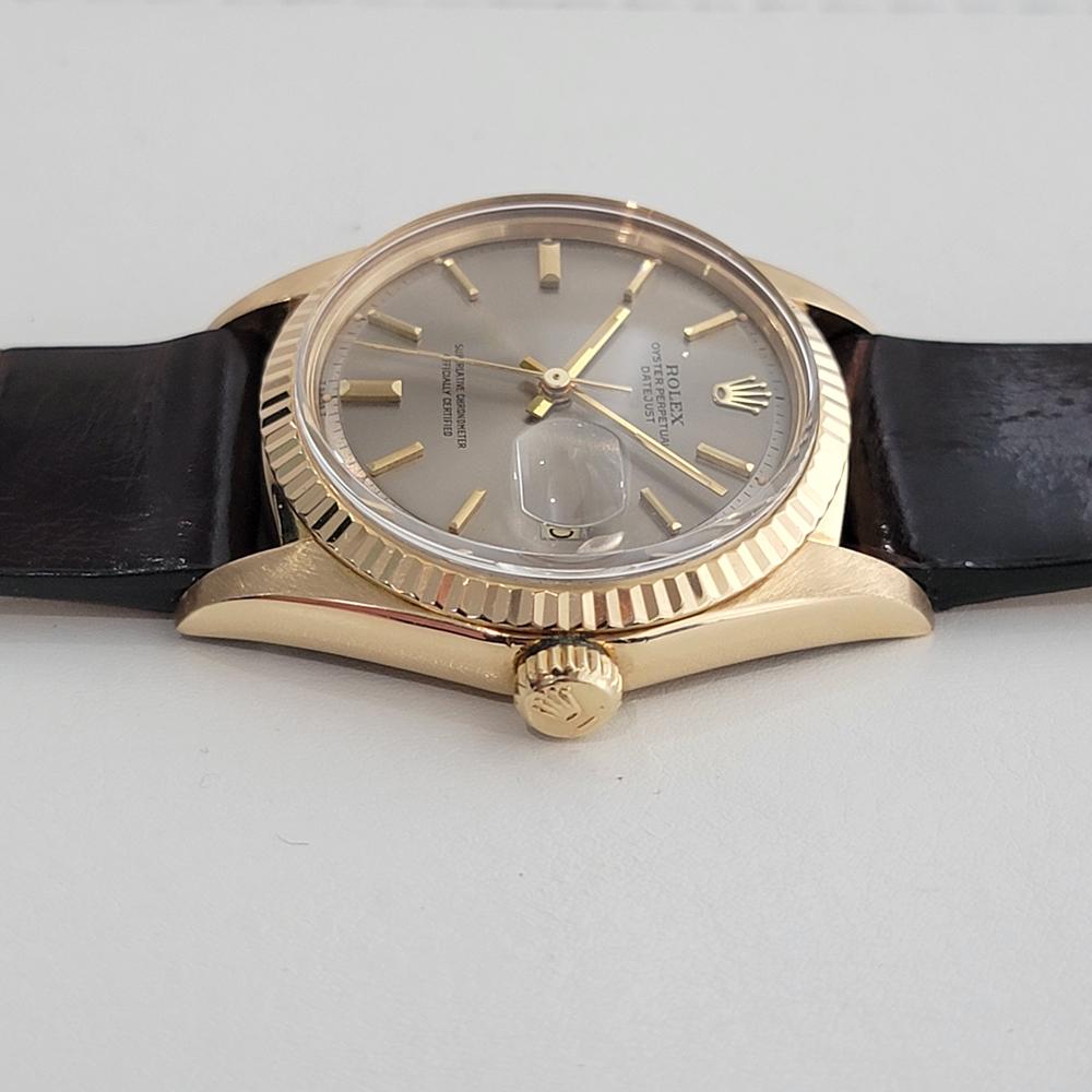 Rolex Oyster Datejust 1601 Uomo Oro massiccio 18k 36m Automatico Anni '70 Svizzero NA139 2