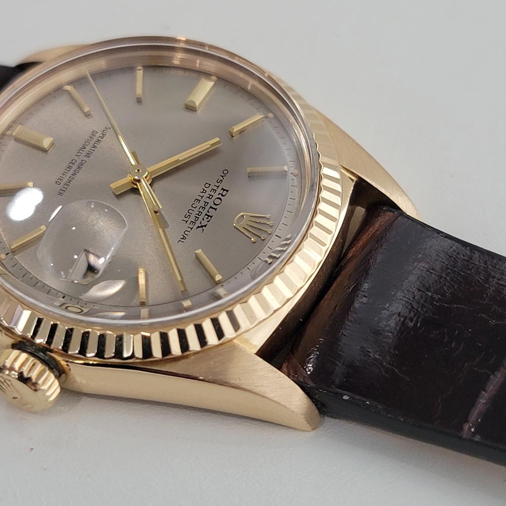 Rolex Oyster Datejust 1601 Uomo Oro massiccio 18k 36m Automatico Anni '70 Svizzero NA139 3