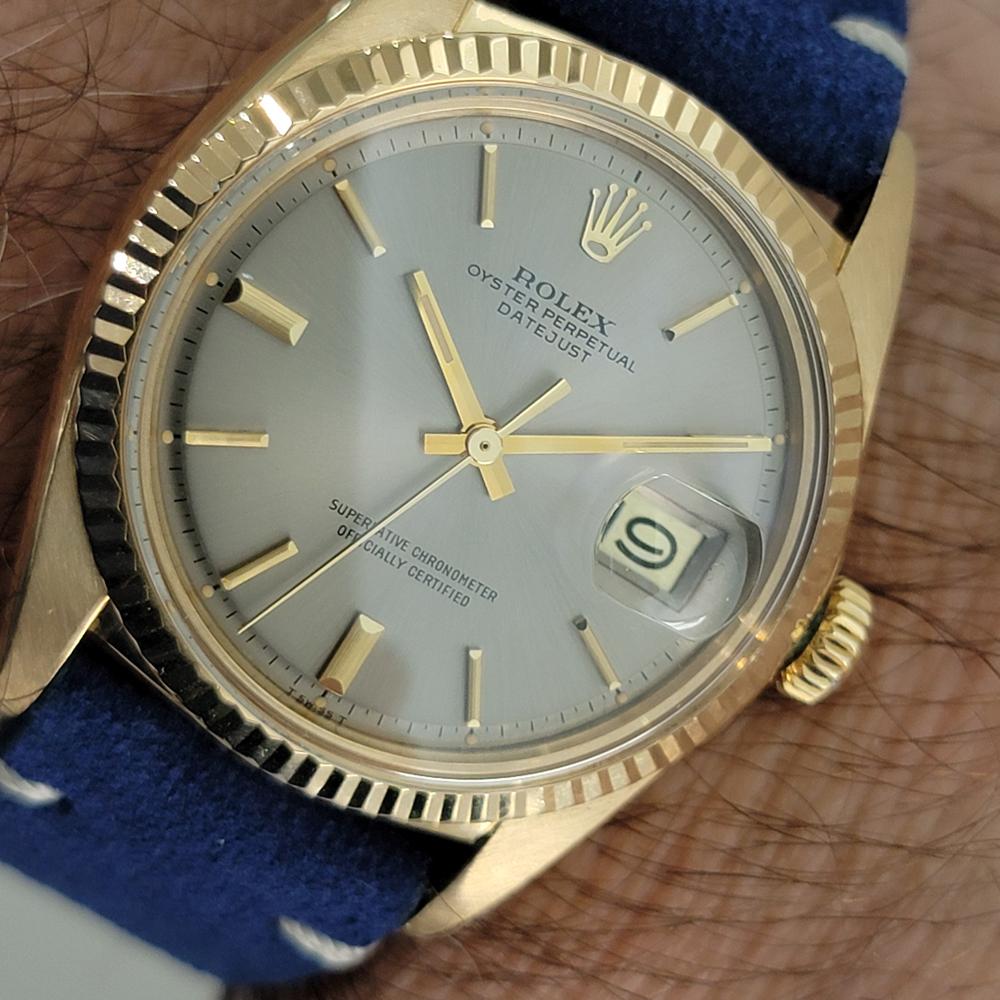 Mens Rolex Oyster Datejust 1601 18k Solid Gold 36m Automatic 1970s Swiss NA139B 9