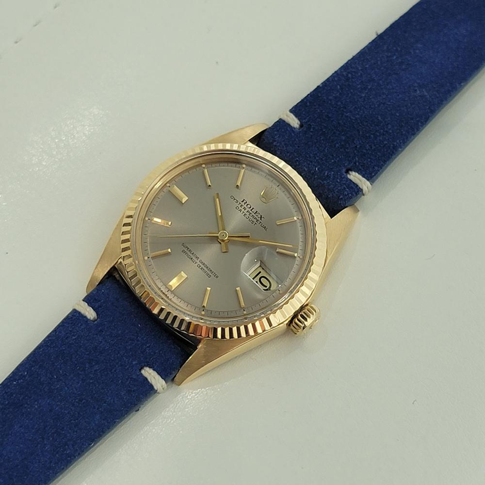 Mens Rolex Oyster Datejust 1601 18k Solid Gold 36m Automatic 1970s Swiss NA139B 3