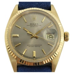 Mens Rolex Oyster Datejust 1601 18k Solid Gold 36m Automatic 1970s Swiss NA139B