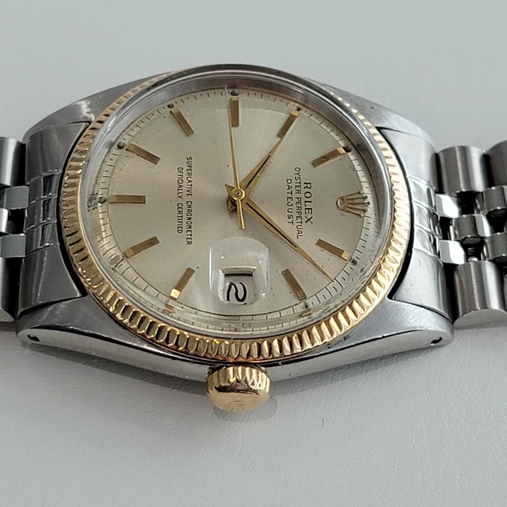 Herren Rolex Oyster Datejust 1601 18k SS Automatik 1960er Jahre Schweizer Vintage RA254 2