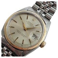 Mens Rolex Oyster Datejust 1601 18k SS Automatic 1960s Swiss Vintage RA254