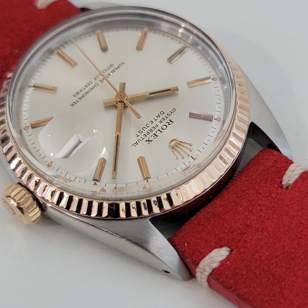 Mens Rolex Oyster Datejust 1601 18k SS Automatic 1960s Swiss Vintage RJC159 For Sale 2