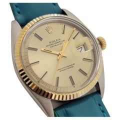 Mens Rolex Oyster Datejust 1601 18k SS Automatic 1970s Swiss Vintage RA170