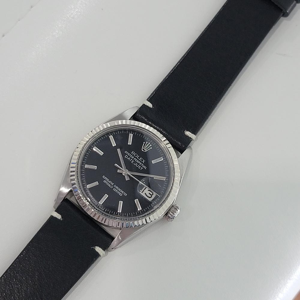 Men's Mens Rolex Oyster Datejust 1601 18k White Gold SS Automatic 1960s RA284