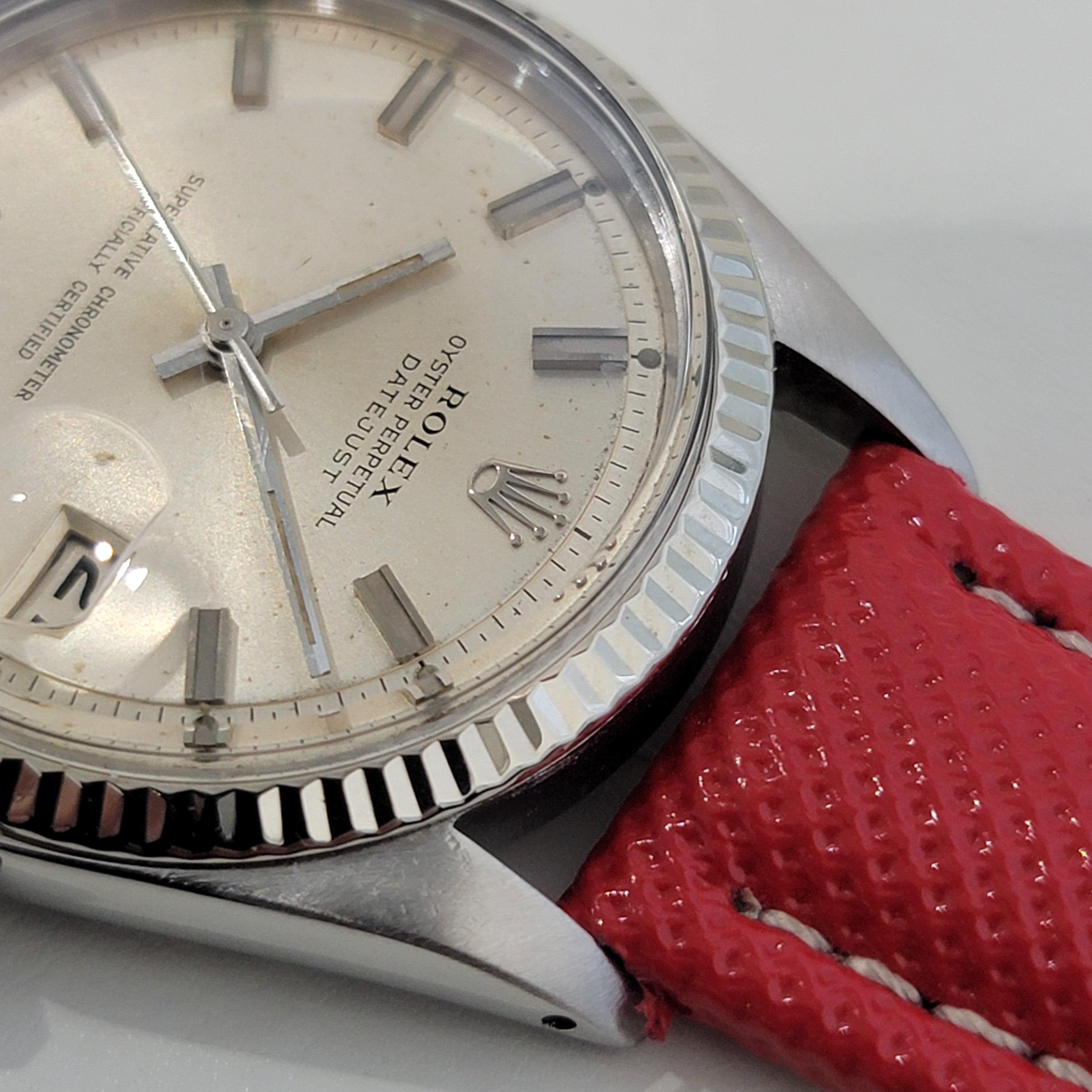 Mens Rolex Oyster Datejust 1601 18k White Gold SS Automatic 1970s Vintage RA388R 2