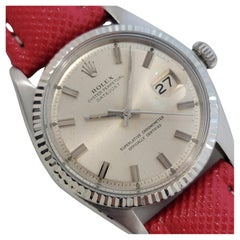 Mens Rolex Oyster Datejust 1601 18k White Gold SS Automatic 1970s Vintage RA388R